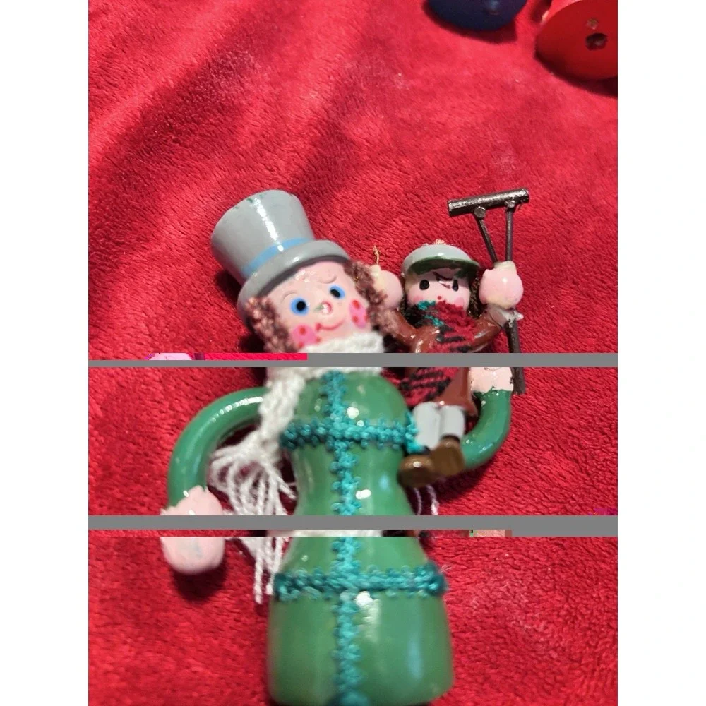 VTG Christmas Carol Handpainted Bob Cratchit & Tiny Tim Kurt S. Adler Ornament